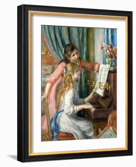Two Young Girls at the Piano, 1892-Pierre-Auguste Renoir-Framed Premium Giclee Print