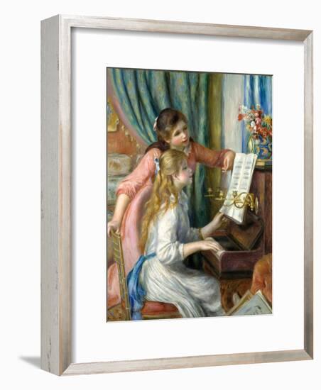 Two Young Girls at the Piano, 1892-Pierre-Auguste Renoir-Framed Premium Giclee Print