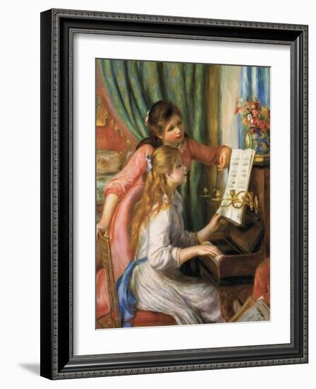 Two Young Girls at the Piano-Pierre-Auguste Renoir-Framed Giclee Print