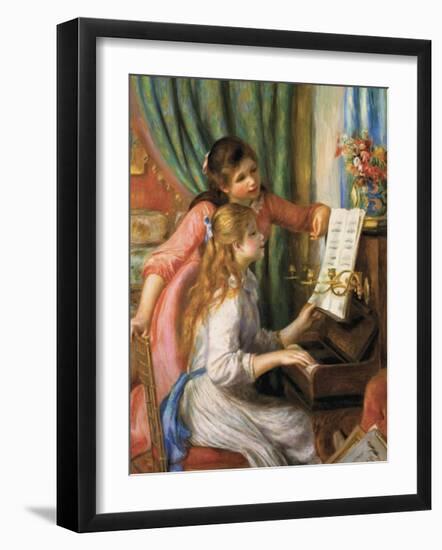 Two Young Girls at the Piano-Pierre-Auguste Renoir-Framed Giclee Print