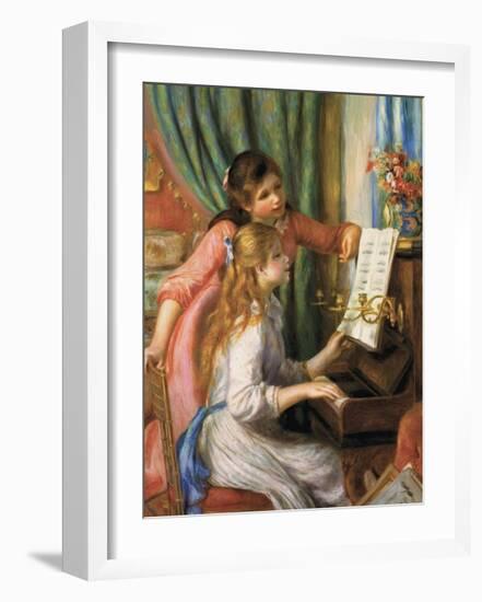 Two Young Girls at the Piano-Pierre-Auguste Renoir-Framed Giclee Print