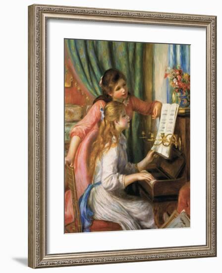 Two Young Girls at the Piano-Pierre-Auguste Renoir-Framed Giclee Print