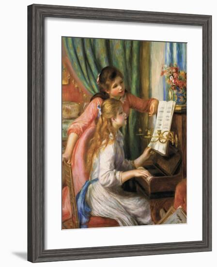 Two Young Girls at the Piano-Pierre-Auguste Renoir-Framed Giclee Print