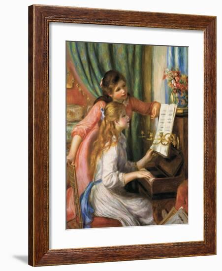 Two Young Girls at the Piano-Pierre-Auguste Renoir-Framed Giclee Print