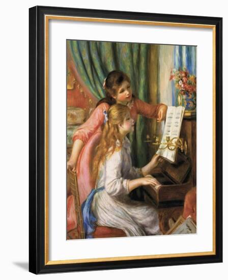 Two Young Girls at the Piano-Pierre-Auguste Renoir-Framed Giclee Print