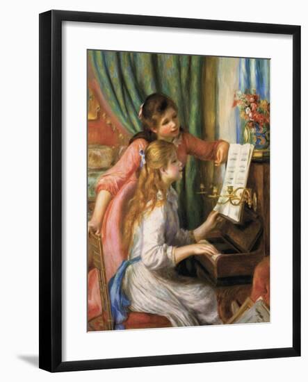 Two Young Girls at the Piano-Pierre-Auguste Renoir-Framed Giclee Print