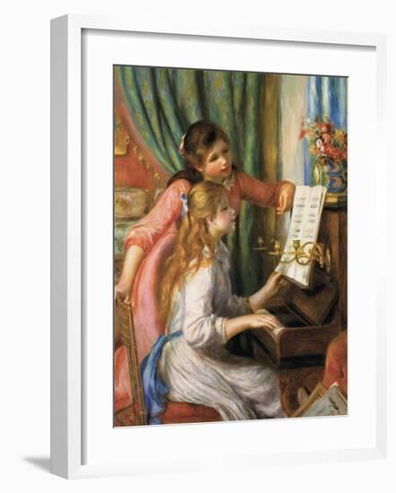 Two Young Girls at the Piano-Pierre-Auguste Renoir-Framed Giclee Print