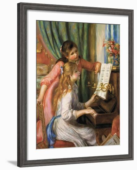 Two Young Girls at the Piano-Pierre-Auguste Renoir-Framed Giclee Print