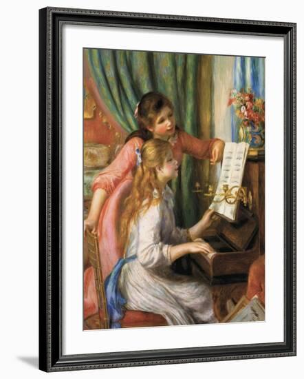 Two Young Girls at the Piano-Pierre-Auguste Renoir-Framed Giclee Print