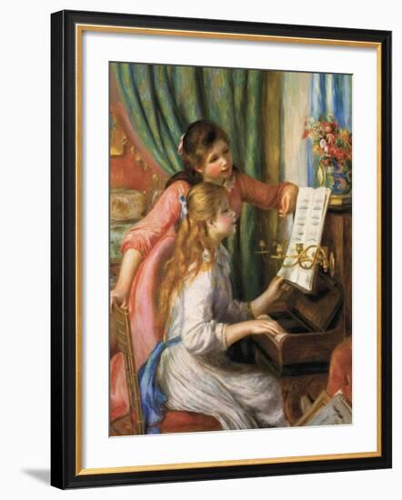 Two Young Girls at the Piano-Pierre-Auguste Renoir-Framed Giclee Print