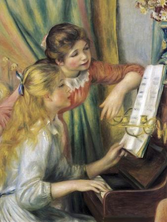 Two Young Girls at the Piano' Art Print - Pierre-Auguste Renoir | Art.com