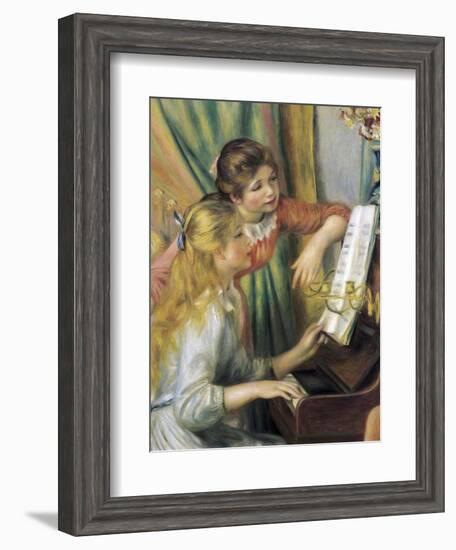 Two Young Girls at the Piano-Pierre-Auguste Renoir-Framed Art Print