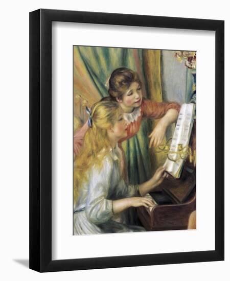 Two Young Girls at the Piano-Pierre-Auguste Renoir-Framed Art Print