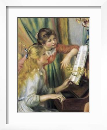 'Two Young Girls at the Piano' Art Print - Pierre-Auguste Renoir | Art.com