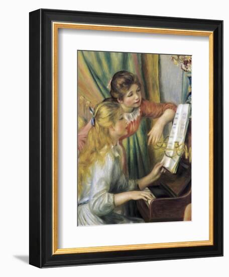 Two Young Girls at the Piano-Pierre-Auguste Renoir-Framed Art Print