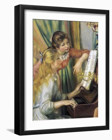 Two Young Girls at the Piano-Pierre-Auguste Renoir-Framed Art Print