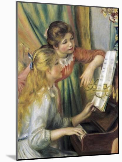 Two Young Girls at the Piano-Pierre-Auguste Renoir-Mounted Art Print