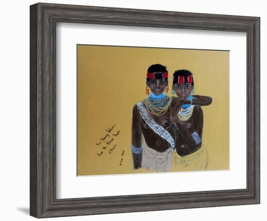 Two Young Girls from the Hamer People Ethiopia, 2015-Susan Adams-Framed Giclee Print