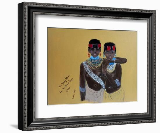 Two Young Girls from the Hamer People Ethiopia, 2015-Susan Adams-Framed Giclee Print
