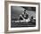 Two Young Italian Workmen Loafing on the Spanish Steps During Lunch Hour-Paul Schutzer-Framed Photographic Print