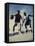 Two Young Men Playing Basketball-null-Framed Premier Image Canvas