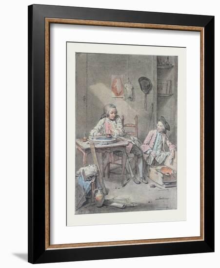 Two Young Painters-Louis Aubert-Framed Collectable Print