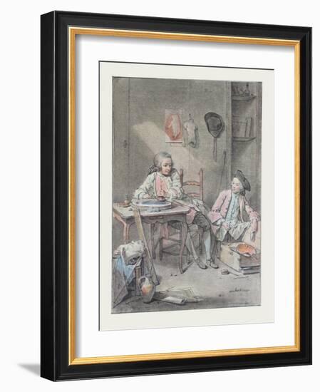 Two Young Painters-Louis Aubert-Framed Collectable Print