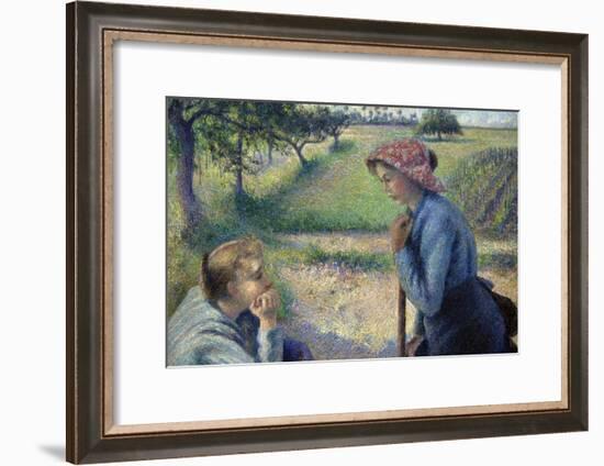 Two Young Peasant Women-Camille Pissarro-Framed Art Print