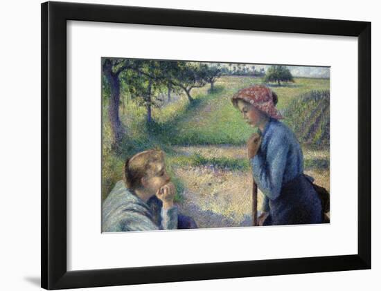 Two Young Peasant Women-Camille Pissarro-Framed Art Print