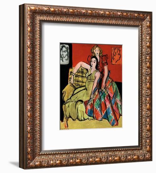 Two Young Women, the Yellow Dress and the Scottish Dress, c.1941-Henri Matisse-Framed Art Print