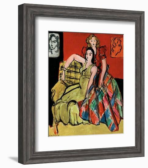 Two Young Women, the Yellow Dress and the Scottish Dress, c.1941-Henri Matisse-Framed Art Print