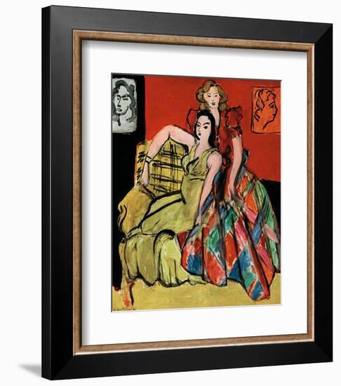 Two Young Women, the Yellow Dress and the Scottish Dress, c.1941-Henri Matisse-Framed Art Print