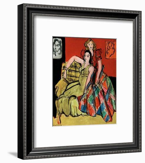 Two Young Women, the Yellow Dress and the Scottish Dress, c.1941-Henri Matisse-Framed Art Print