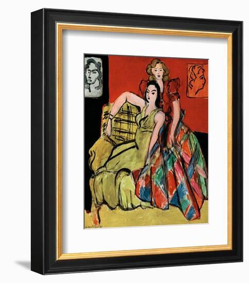 Two Young Women, the Yellow Dress and the Scottish Dress, c.1941-Henri Matisse-Framed Art Print