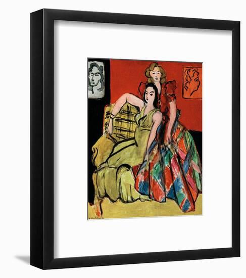 Two Young Women, the Yellow Dress and the Scottish Dress, c.1941-Henri Matisse-Framed Art Print