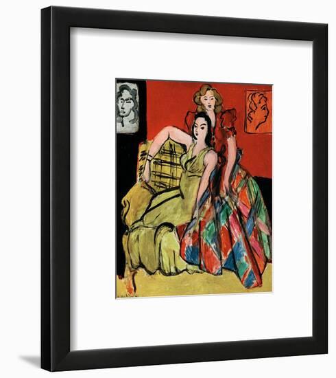 Two Young Women, the Yellow Dress and the Scottish Dress, c.1941-Henri Matisse-Framed Art Print