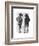 Two Zebra Gentlemen-Fab Funky-Framed Art Print