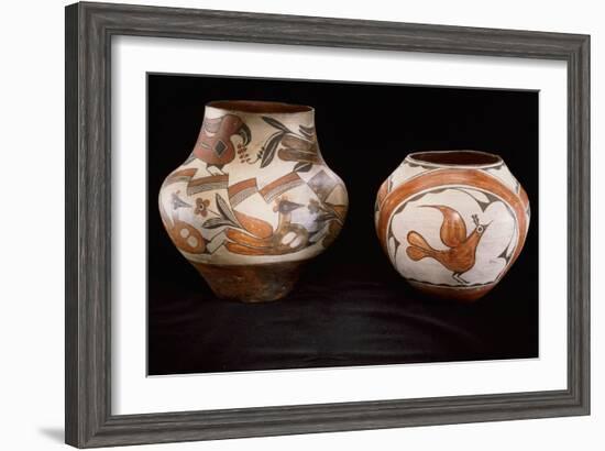 Two Zia Polychrome Jars-null-Framed Giclee Print