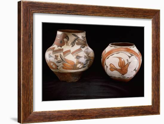 Two Zia Polychrome Jars-null-Framed Giclee Print