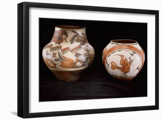 Two Zia Polychrome Jars-null-Framed Giclee Print