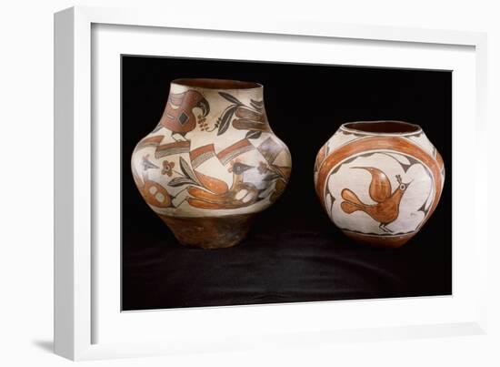 Two Zia Polychrome Jars-null-Framed Giclee Print