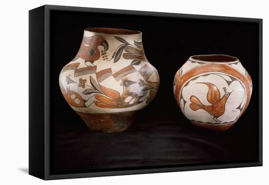 Two Zia Polychrome Jars-null-Framed Premier Image Canvas