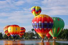 Hot Air Balloons and Lake-twwoodruff-Photographic Print