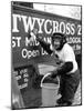 Twycross Zoo Chimpanzee cleaning-Staff-Mounted Photographic Print