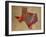 TX Colorful Counties-Red Atlas Designs-Framed Giclee Print