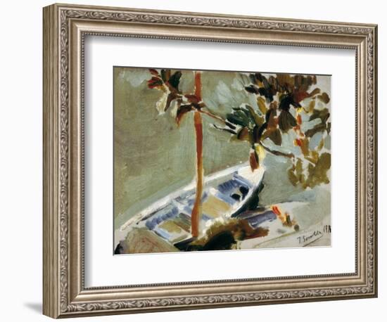 Txalupa Zutoin Bati Lotua, Adar Artean-Joaquín Sorolla y Bastida-Framed Art Print