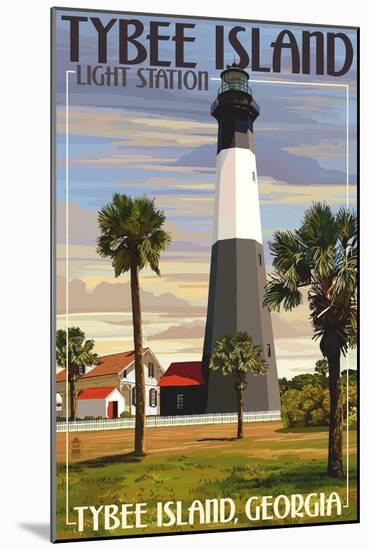 Tybee Island Light Station, Georgia-Lantern Press-Mounted Art Print