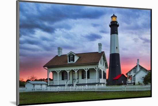 Tybee Light House at Sunset, Tybee Island, Georgia, USA-Joanne Wells-Mounted Photographic Print