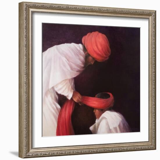 Tying a Turban, 2010-Lincoln Seligman-Framed Giclee Print