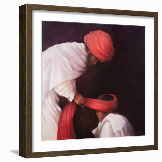 Tying a Turban, 2010-Lincoln Seligman-Framed Giclee Print